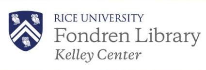 logo of Rice University Fondren Library Kelley Center for Government Information