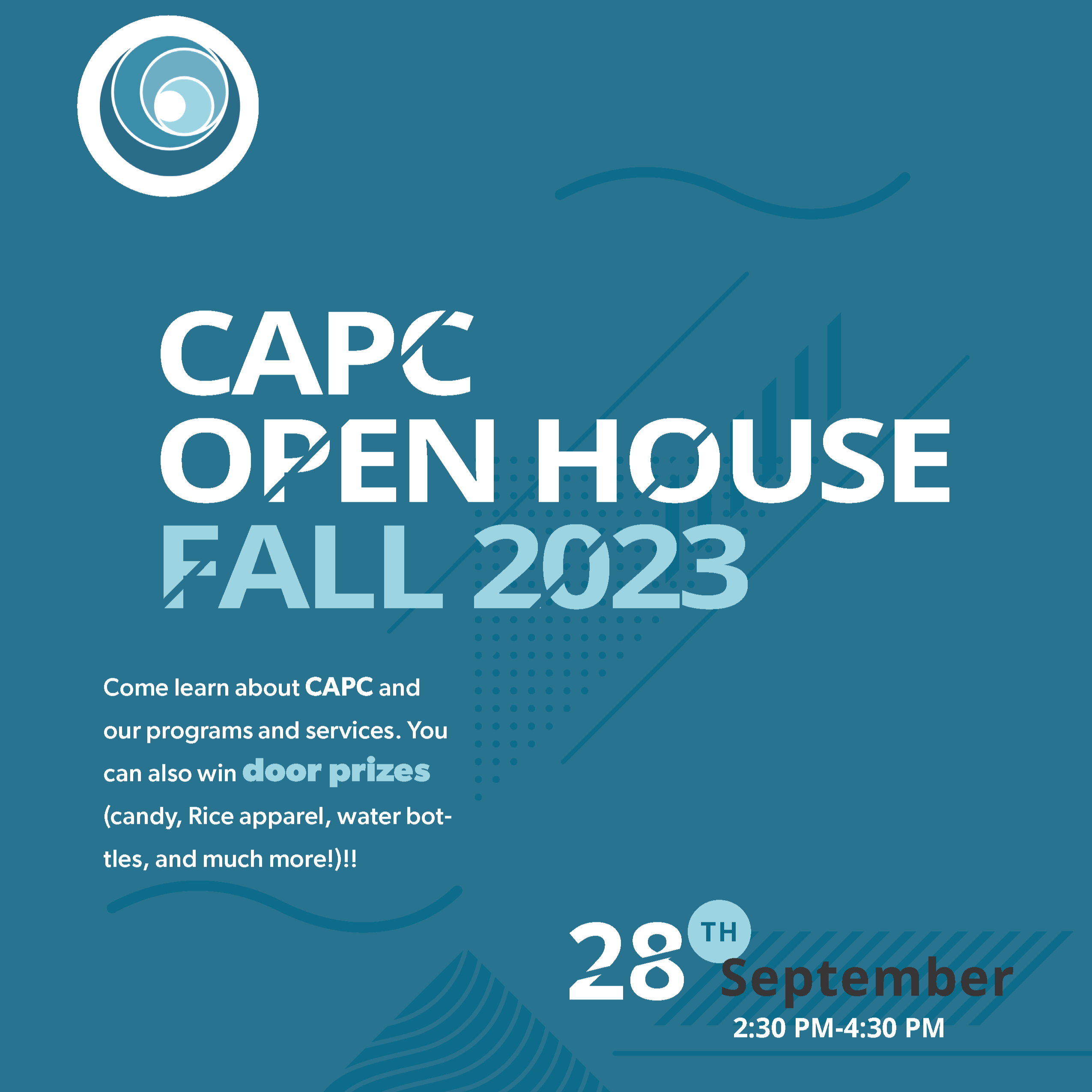 CAPC Open House Fall 2023 text within image