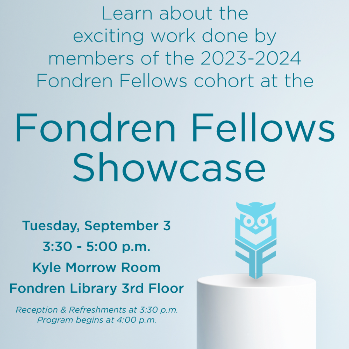 Fondren Fellows Showcase Poster - decorative