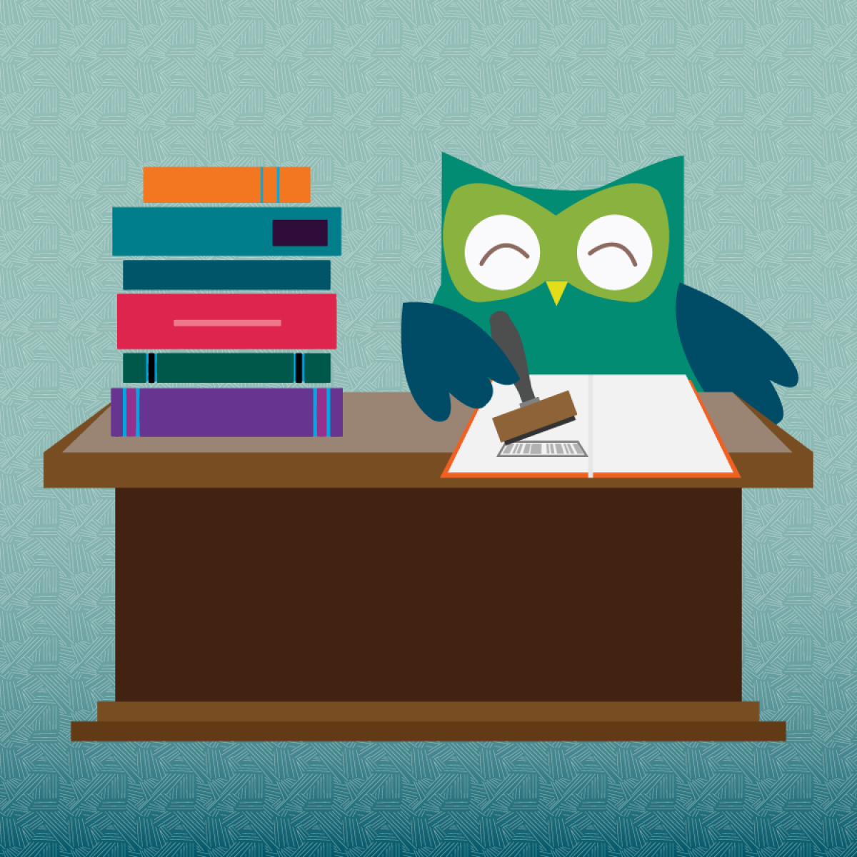 owl stamping books