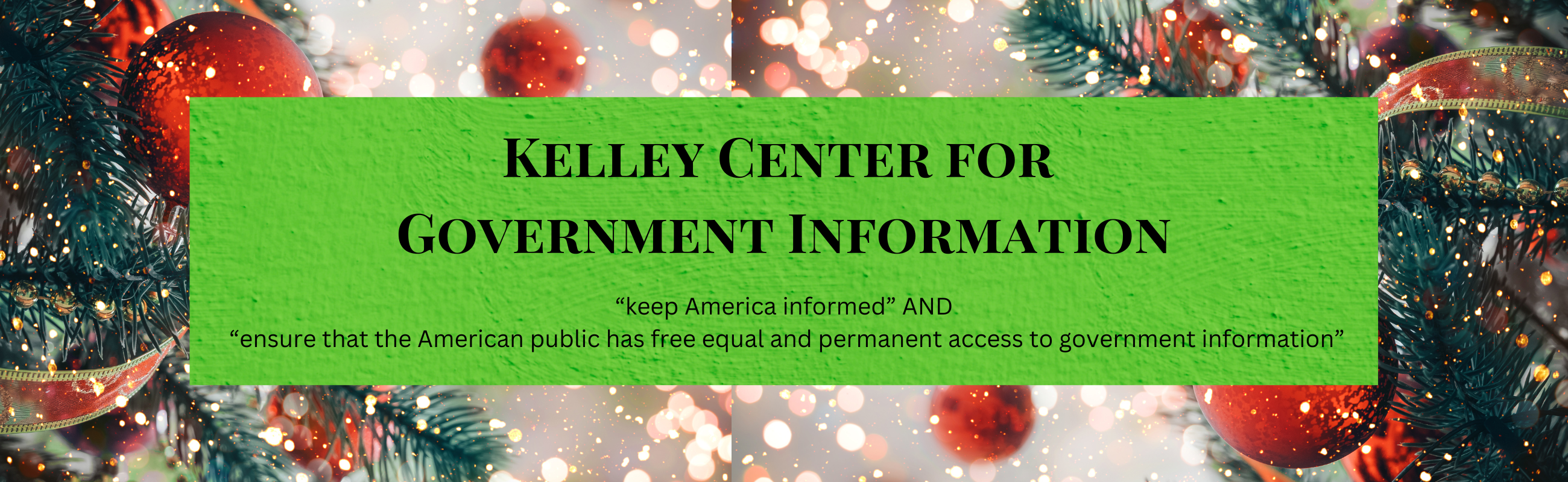 Kelley Center Department-December